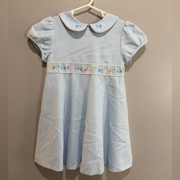 Jenni Other - Jenni by Jennifer Moore Y2K Heirloom Light Blue Floral Embroidered Dress Size 6